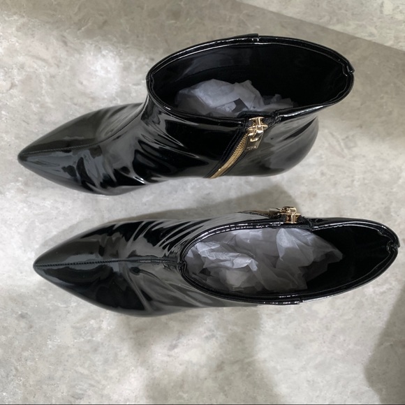 Black Patent Leather Booties - Picture 6 of 11